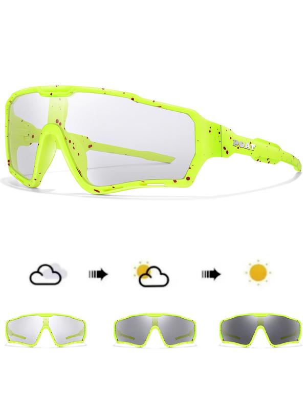 Unisex Sporty Sunglasses, Lightweight Color Changing Sunglasses for Travel & Daily Use, Fashionable Sunglasses for Outdoor Sports, Cycling