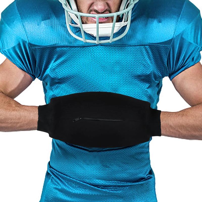 Football Hand Warmer Pouch, Black Football Warmer Bag Hand Warmer Pouch Hand Muffs with Zipper Pocket and Adjustable Strap