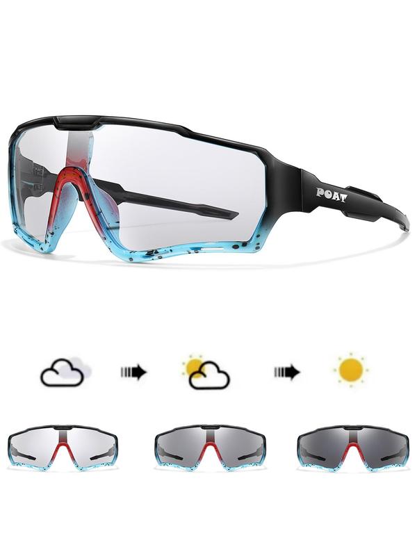 Unisex Sporty Sunglasses, Lightweight Color Changing Sunglasses for Travel & Daily Use, Fashionable Sunglasses for Outdoor Sports, Cycling