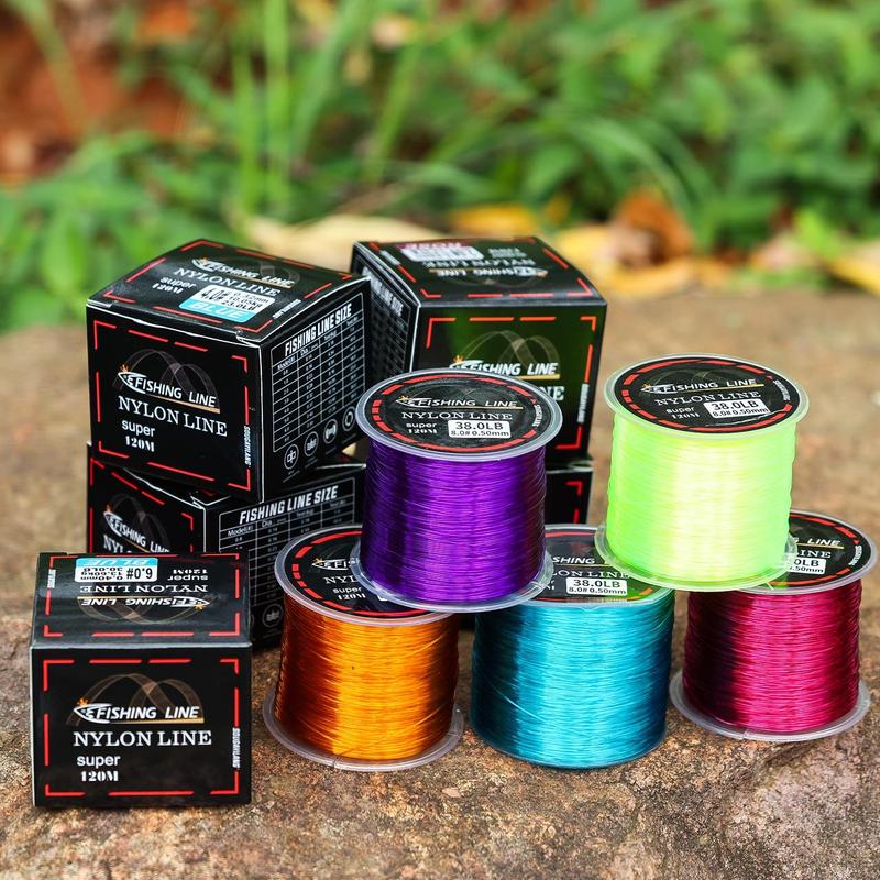 120m Monofilament Fishing Line, 1 Count Abrasion Resistant Super Strong Nylon Line, Fishing Line for Freshwater Or Saltwater Outdoor Fishing