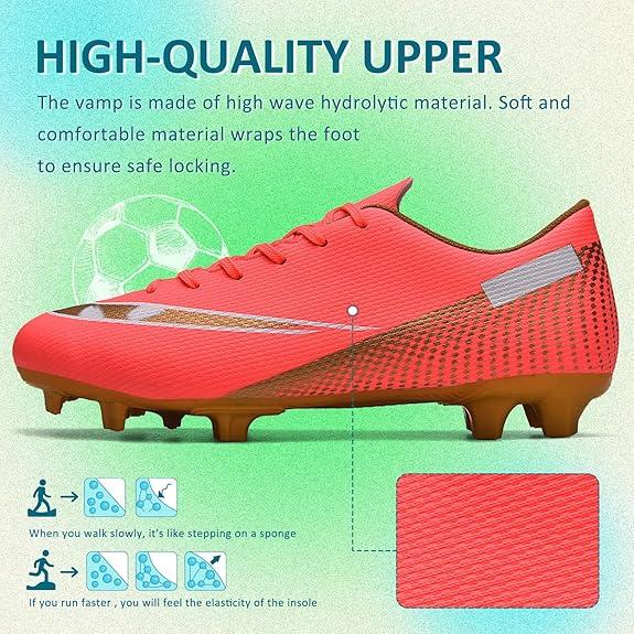 Soccer Cleats Mens Women Outdoor Soccer Shoes for Big Boy