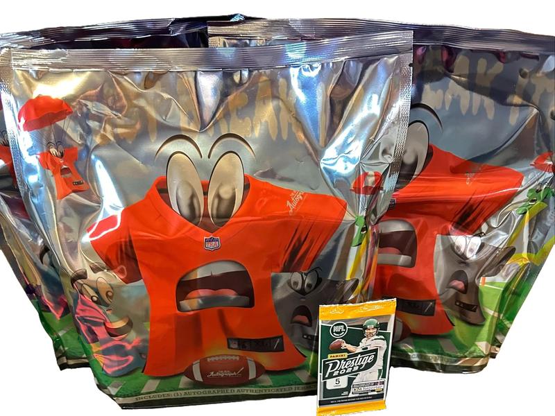 PYT 3 Bag Jersey Boy Autographed NFL Jersey Break with Sports Cards