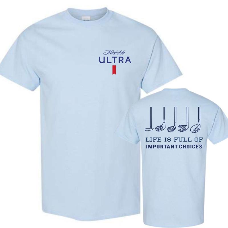 Michelob Ultra Golfing Shirt, 2 Side T-Shirt, Full Color, For Men, For Women ,Trending, gift