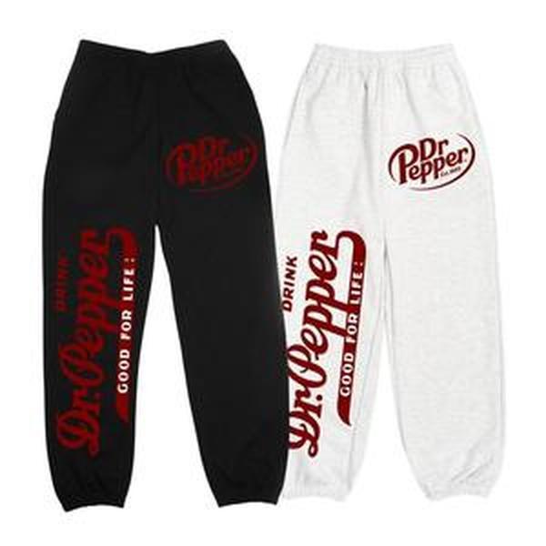 Unisex Y2K Dr Pepper Sweatpants for Outdoor Activities, Baggy Pants Sweatpants Comfy for Men Women, Classic Fit All Season Joggers, Dr Pepper Pants