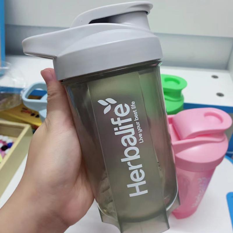 NEW HERBALIFE 500ML Blender Shaker Bottle With Stainless Ball BPA Free Plastic Protein Shakes Leakproof For Powder Workout Gym Sport