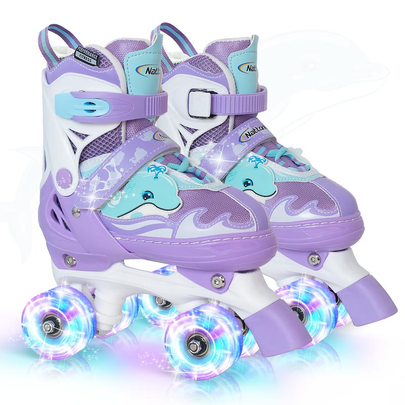 Nattork Adjustable Roller Skates - Purple Dolphin