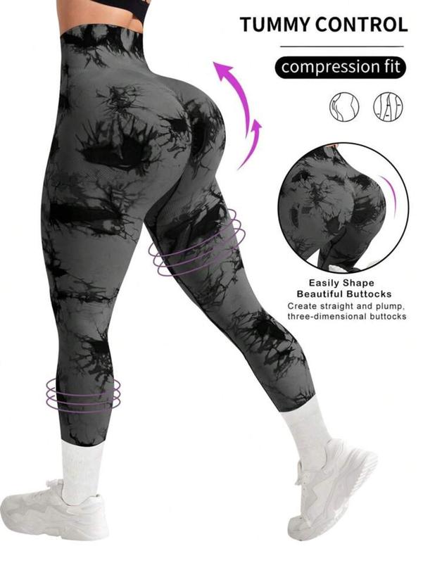 3 Pack Tie Dye High Waisted Workout Leggings for Women, Rear Lifting Tummy Control Yoga Gym Athletic Pants high waist squat proof compression tights