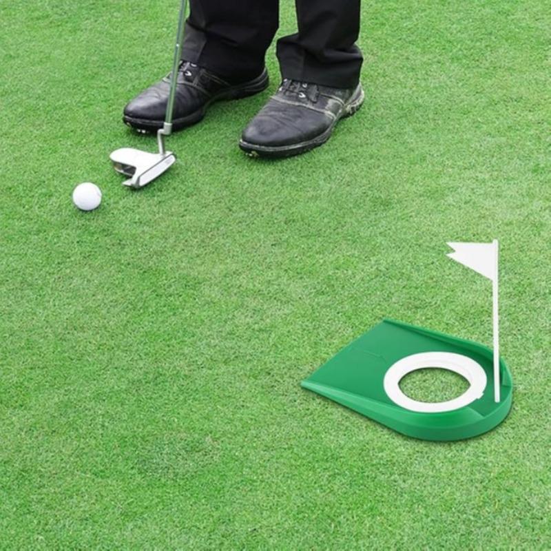 Golf Putting Cup with Flag, 2 Counts set Indoor Golf Putting Hole, Golf Hole Training Aid Equipment, Golf Training Equipment for Indoor Outdoor Use