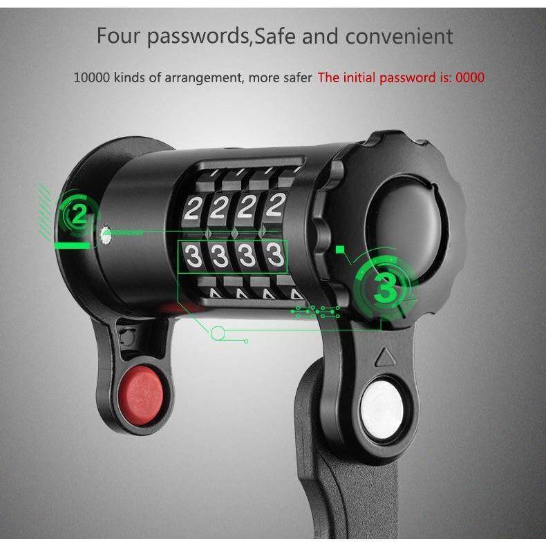 ROCKBROS National Patent Award Bike Bicycle High Security Drill Resistant Lock Password Key Theft Lock Cylinder Lock