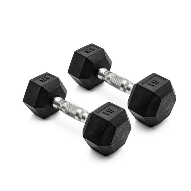 CAP Barbell, 20lb Coated Rubber Hex Dumbbell, Pair