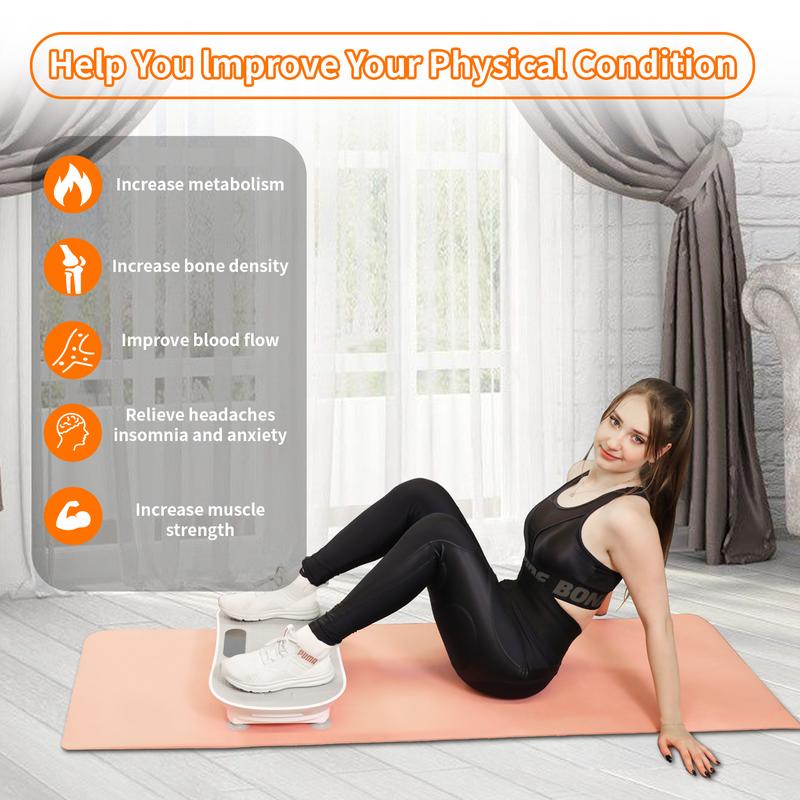 ZenActive Vibration Plate Whole Body Exercise Stomach Vibrate and Relaxation Machine Lymphatic Detox Device With Smart Screen Low Noise Max Weight 300LB for Home Exercise Platform