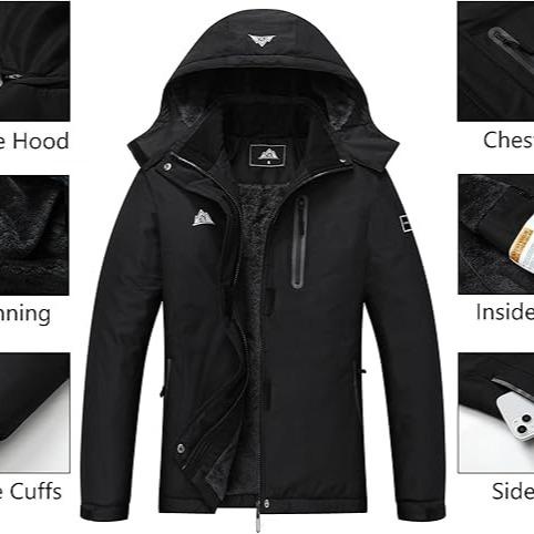 Women's Ski Jacket Warm Winter Jacket Waterproof Ski Jacket Wool Mountain Winter Jacket