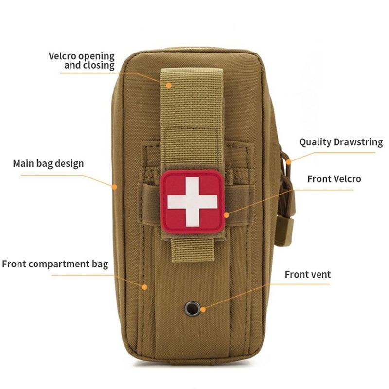 Outdoor Medical Pouch, Outdoor Survival First Aid Pouch, Hunting Camping Utility Emergency Pouch Pack, for Women and Men