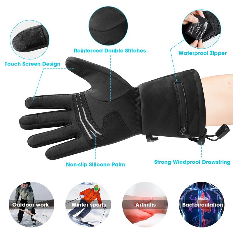 Wholesale Winter Motorcycle Fashionable USB Heating Snowboarding Gloves Waterproof Windproof Touch-Screen Features Skiing smart  gloves