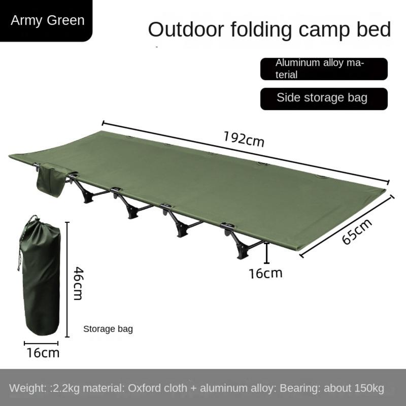 Ultralight Portable Folding Bed - Durable Aluminum Alloy Design for Seamless Camping, Hiking & Office Naps - Perfect Single Bed Solution for Outdoor Adventures christmas 2024 ornament