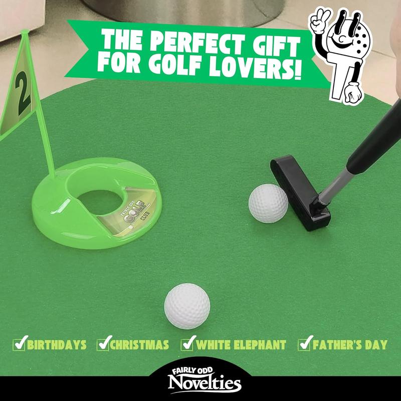 Potty Putter Toilet Time Golf Game - Perfect Bathroom Mini Golf Set for Golf Enthusiasts - Hilarious and Fun Novelty Gift for All Ages - Improve Your Putting Skills on the Loo!