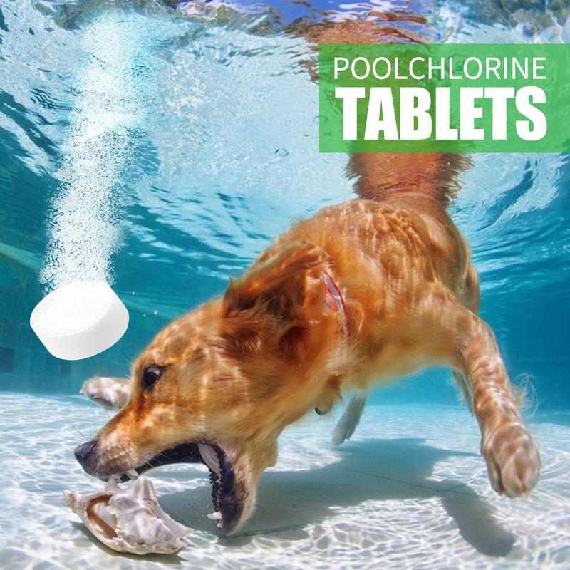 1 Inch Swimming Pool Chlorine Tablets 2 LB ， Slow-Dissolving Long-Lasting Stabilized Chlorine Tabs for Swimming Pool Hot Tub SPA，90% Available Chlorine