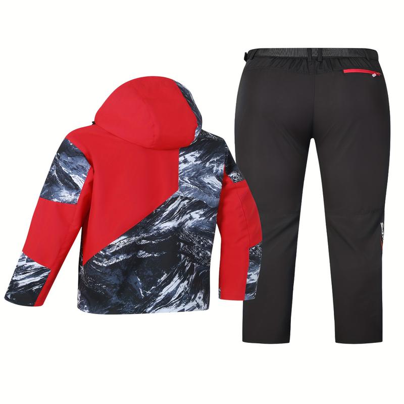 Autumn Storm Chaser Ski Suit - Waterproof, Windproof, Breathable Insulated Hardshell Jacket and Pants for Men’s Outdoor Mountaineering and Winter Adventures