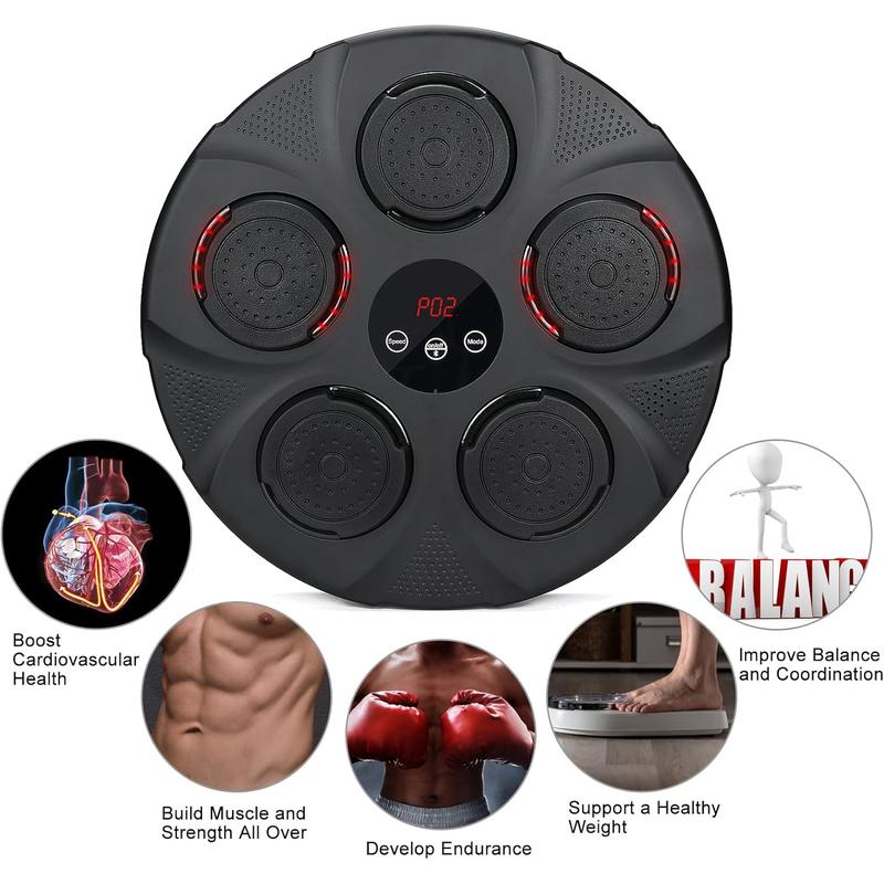 Music Boxing Machine with Boxing Gloves, Home Smart Bluetooth Boxing Equipment, Boxing Machine Wall Mounted, Rechargeable Boxing Training Equipment, Music Boxing Machine for Adults