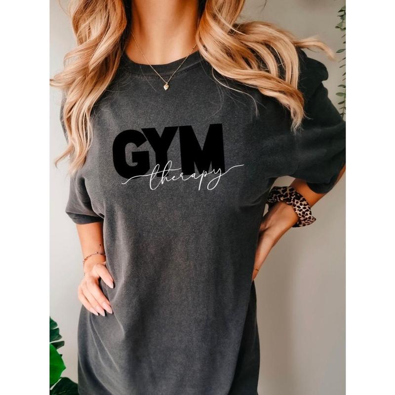 Women’s Workout Shirt - Oversized Gym Shirt - Gym Therapy Shirt - Gym Shirt - Women Gym Attire - Minimalist Gym Shirt Sweatshirt, Hoodie, Comfort Colors