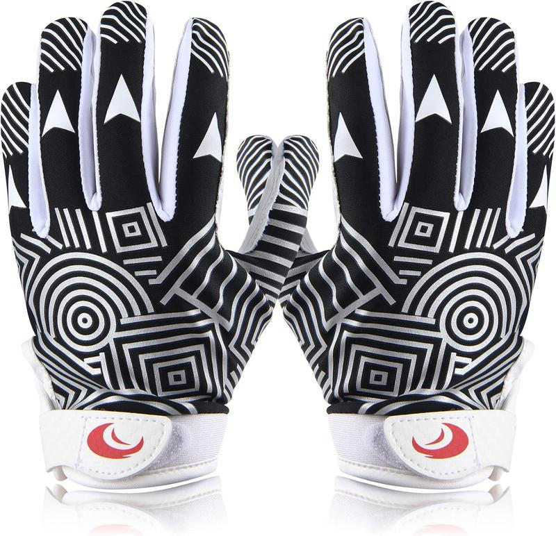 Youth Football Gloves   Grip Receiver Gloves with Super Stick Ability for  Game Experience