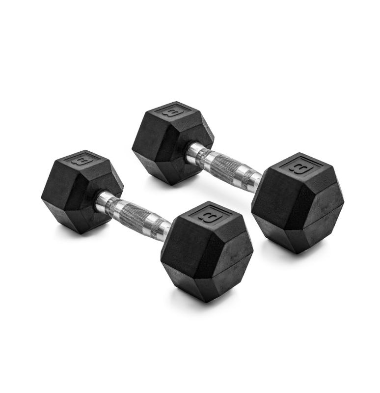 CAP Barbell, 20lb Coated Rubber Hex Dumbbell, Pair