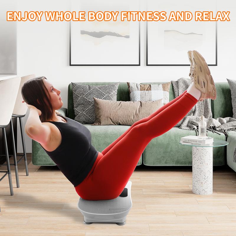 ZenActive Vibration Plate Whole Body Exercise Stomach Vibrate and Relaxation Machine Lymphatic Detox Device With Smart Screen Low Noise Max Weight 300LB for Home Exercise Platform