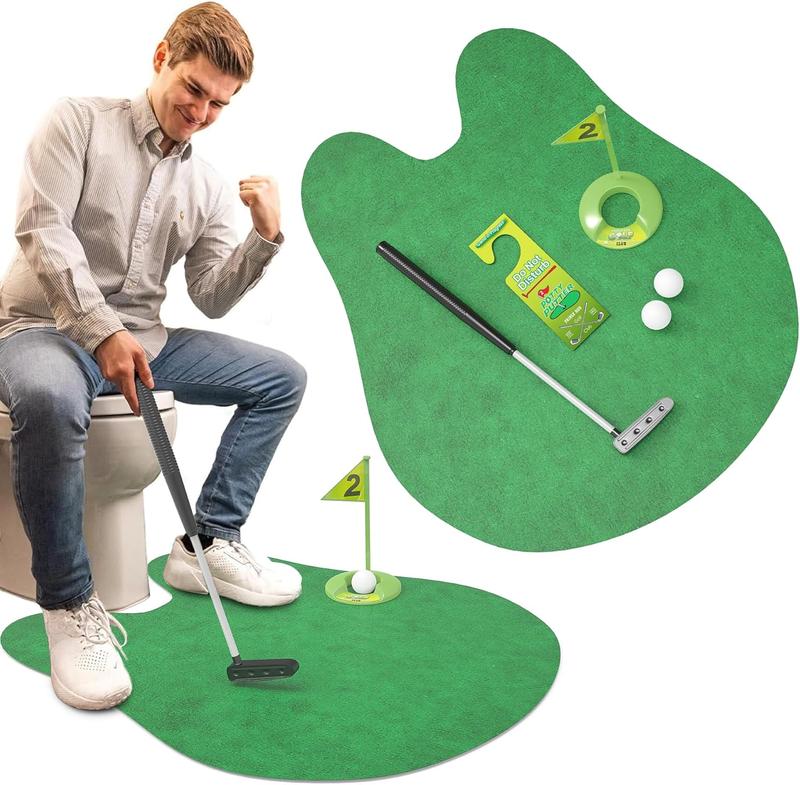 Potty Putter Toilet Time Golf Game - Perfect Bathroom Mini Golf Set for Golf Enthusiasts - Hilarious and Fun Novelty Gift for All Ages - Improve Your Putting Skills on the Loo!