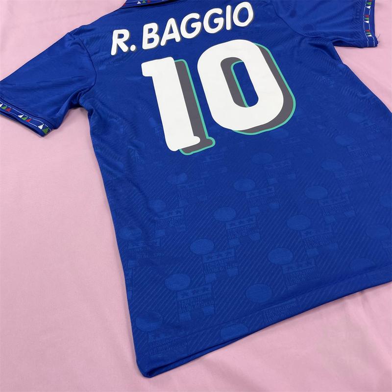 1994 FIFA World Cup Italy Home Short Sleeve Jersey 10# Roberto Baggio Retro Soccer Jersey