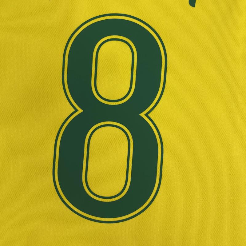 2006 World Cup Brazil Home Short Sleeve 8# Kaka fans Version Retro Soccer Jersey