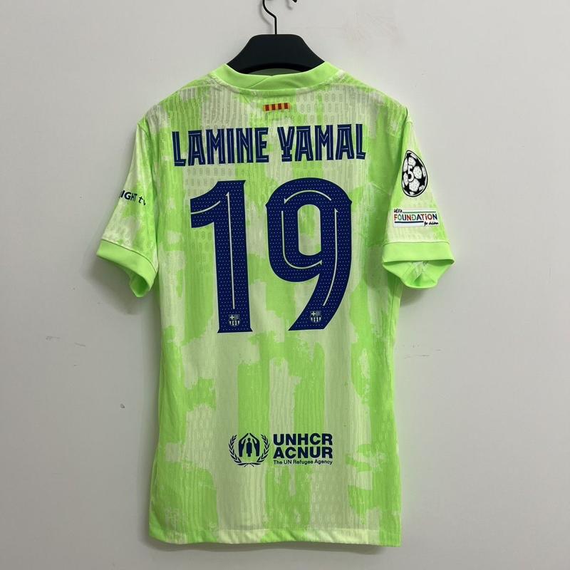 2425 Barca Two away fans Edition 19 Yamal de Jong Messi short sleeve football shirt