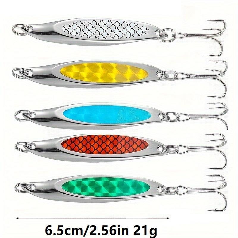 Fishing Lure, 5 Counts Colorful Fishing Lure with Hook, Fishing Accessories for Outdoor Fishing, Fishing Supplies