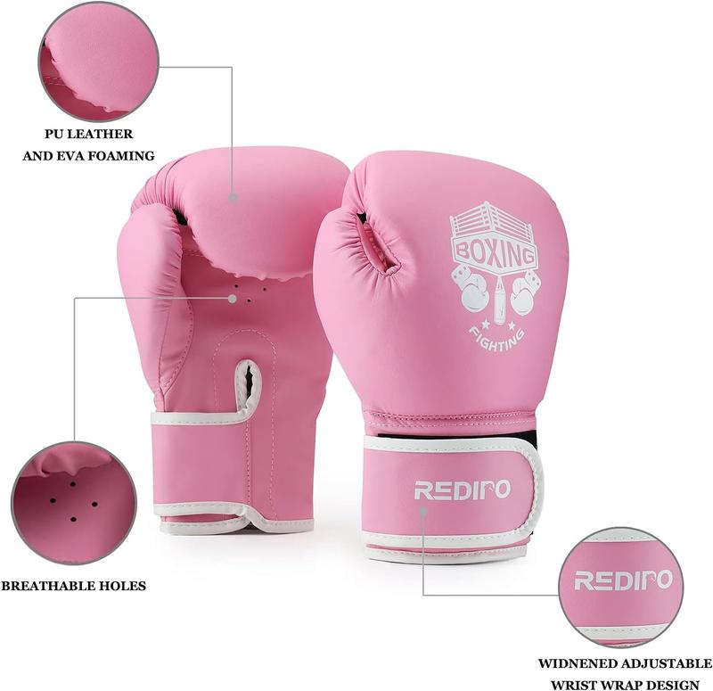 Redipo 4OZ Boxing Gloves, Sponge Foam Training Sparring Gloves Thai Kick Boxing for Boys and Girls Age 3 to 9 Years