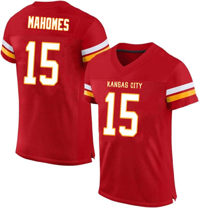 Mens Youth Kansas City Red Football Stitched Jerseys