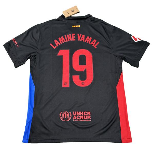 NIKE 2425 FC Barcelona Away black and red Short Sleeve Top No.19 Lamine Yamal Retro 125th Anniversary Special Edition Soccer Jerseys Quick Drying