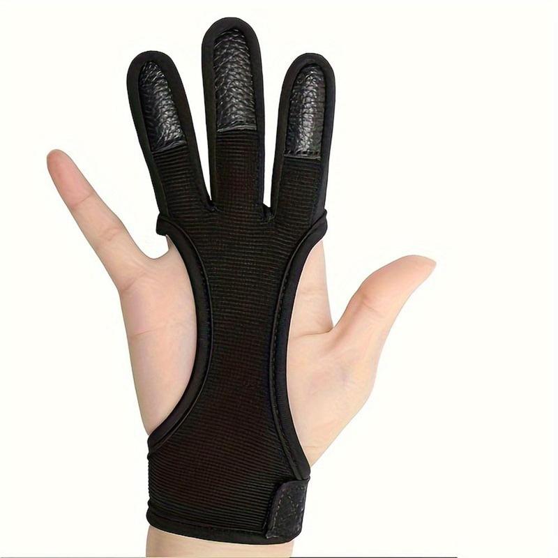 Three Finger Archery Glove, 1 Count Breathable Sports Glove, Professional Sports Glove for Beginners, Outdoor Sports Accessories