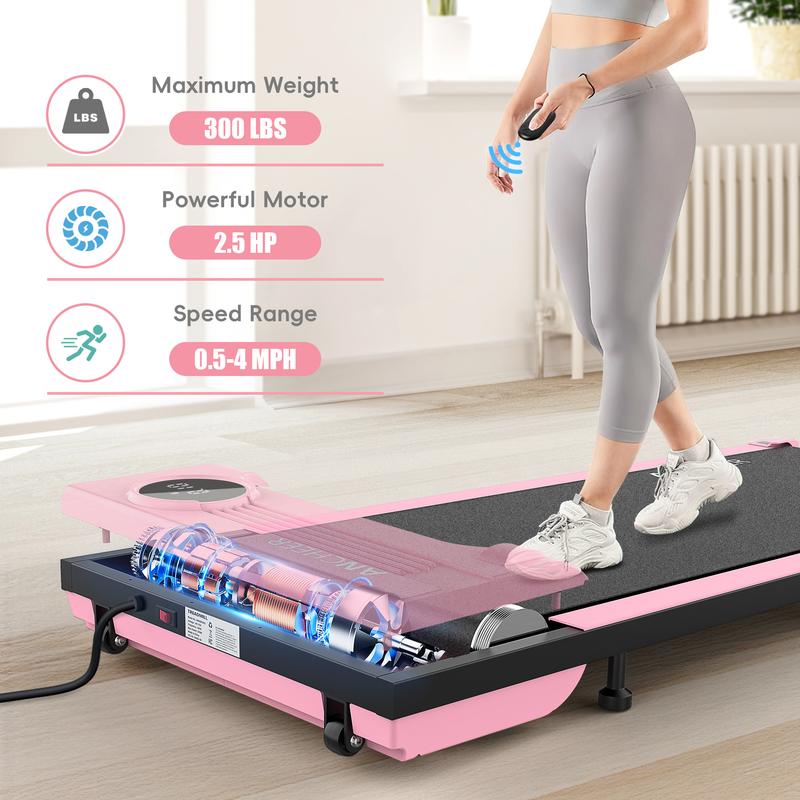 2024 five-color young fashion under the table walking mat treadmill, tablet portable LED display remote control