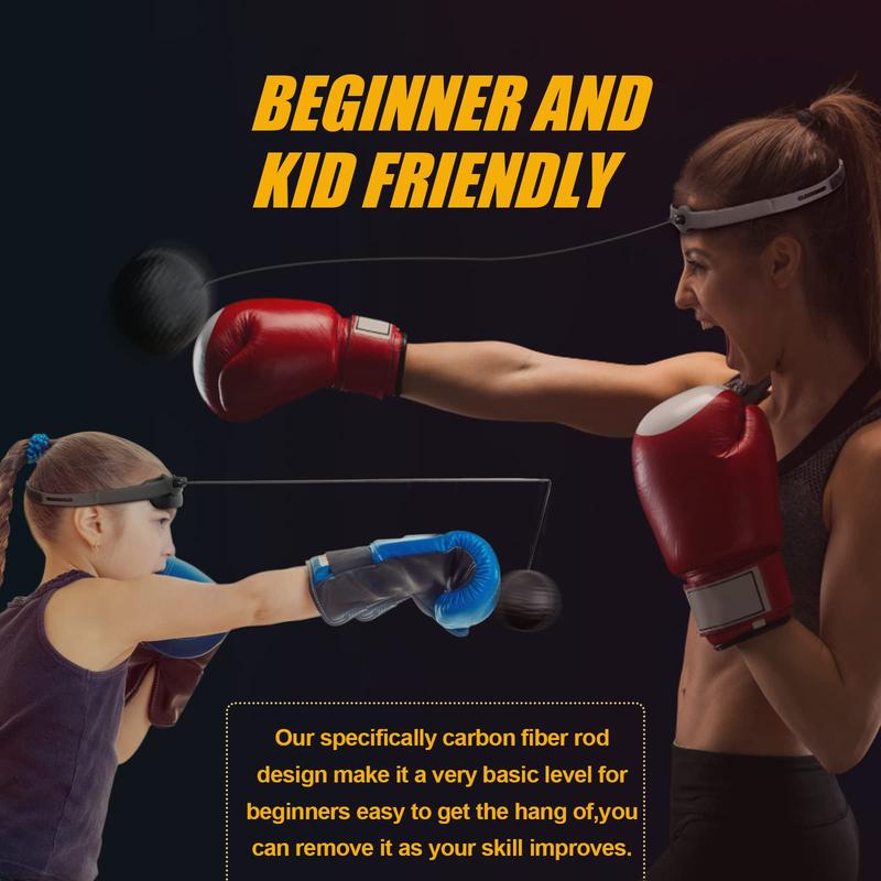 Hikeen Boxing Reflex Ball – Adjustable for Adults & Kids, Improve Reaction Speed and Hand-Eye Coordination with 2 Difficulty Levels