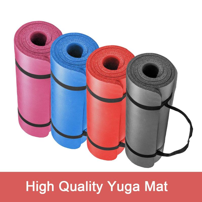 Patio Festival Thick Yoga Mat Non-Slip Large Fitness Foam Pilates with Carrying Strap (72