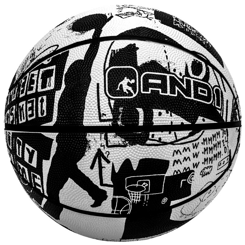 AND1 Street Art Rubber Basketball: Official Regulation Size 7 (29.5 inches) Rubber Basketball - Deep Channel Construction Streetball, Made for Indoor Outdoor