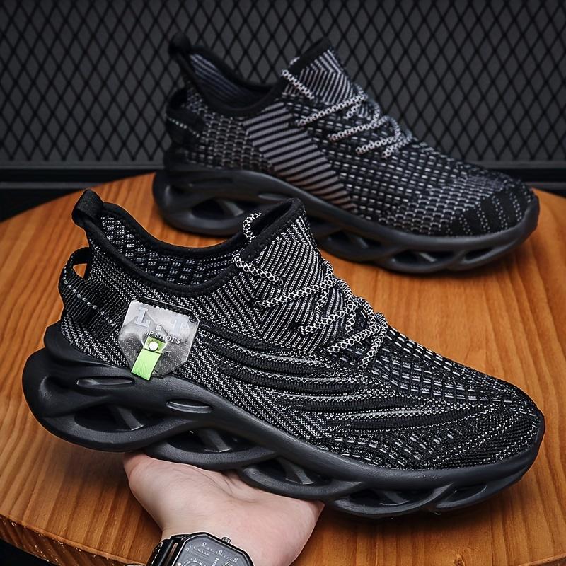 Mens Advanced Shock-Absorbing Blade Running Shoes - Superbly Breathable, Secure Lace-Up, High-Traction Non-Slip - Perfect for Jogging & Walking