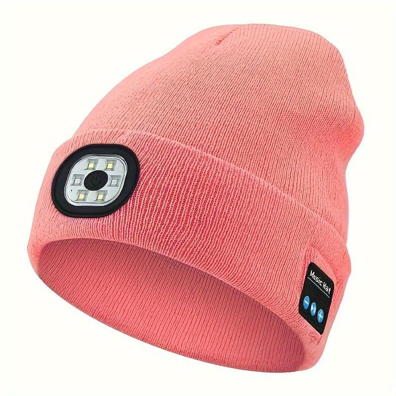 Music Beanie Hat with Lightweight Built-in Stereo Headphones, Rechargeable Wireless LED Music Hat, Warm Hat for Men & Women