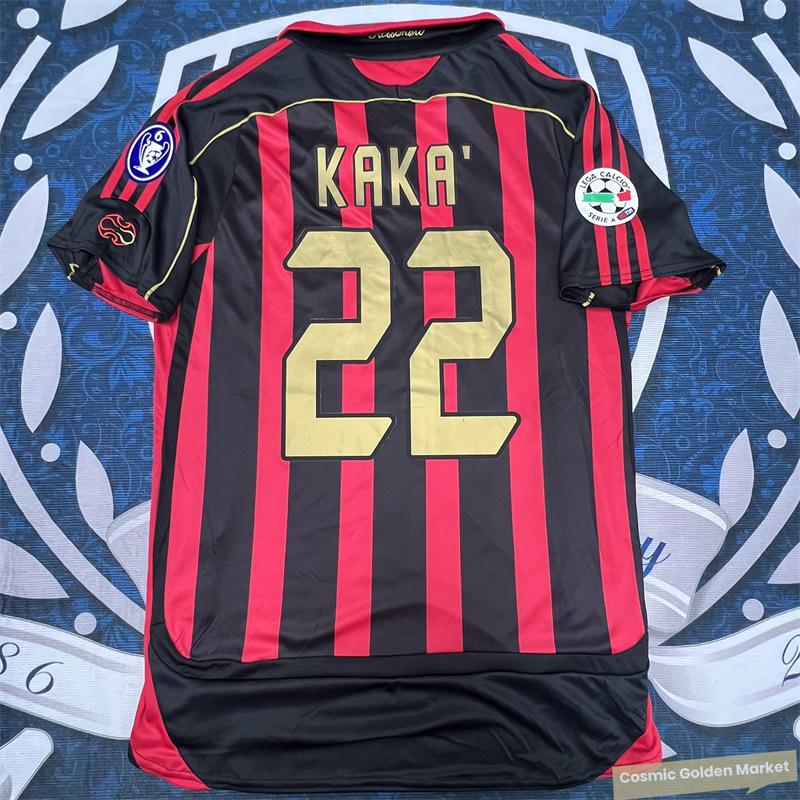 Vintage Jersey 06-07  Home Long Short Sleeve Soccer Jersey Kaka Inzaghi Maldini Soccer Jersey