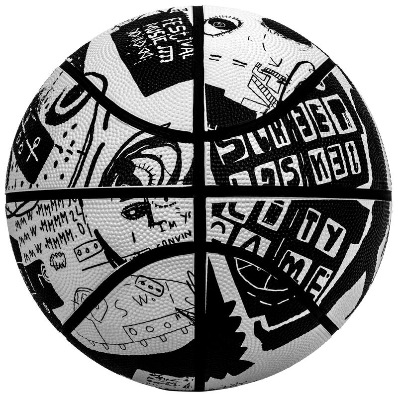 AND1 Street Art Rubber Basketball: Official Regulation Size 7 (29.5 inches) Rubber Basketball - Deep Channel Construction Streetball, Made for Indoor Outdoor