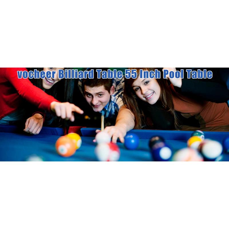 55' Billard Table, Stable Pool Table Foldable Pool Game Table Billard Snooker Sets for Adult Teenagers Kids with Cues, Triangle,