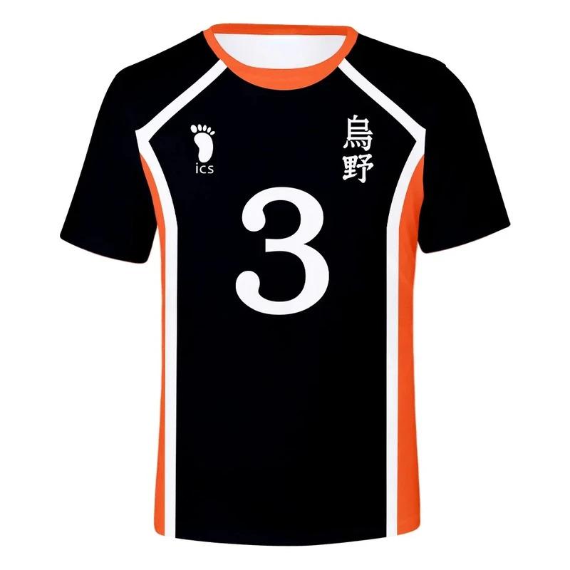 Summer Haikyuu Short Sleeve Tops Men 3D T-shirt Volleyball Team Uniform Training Clothes Women Tshirt Casual Printing T Shirt