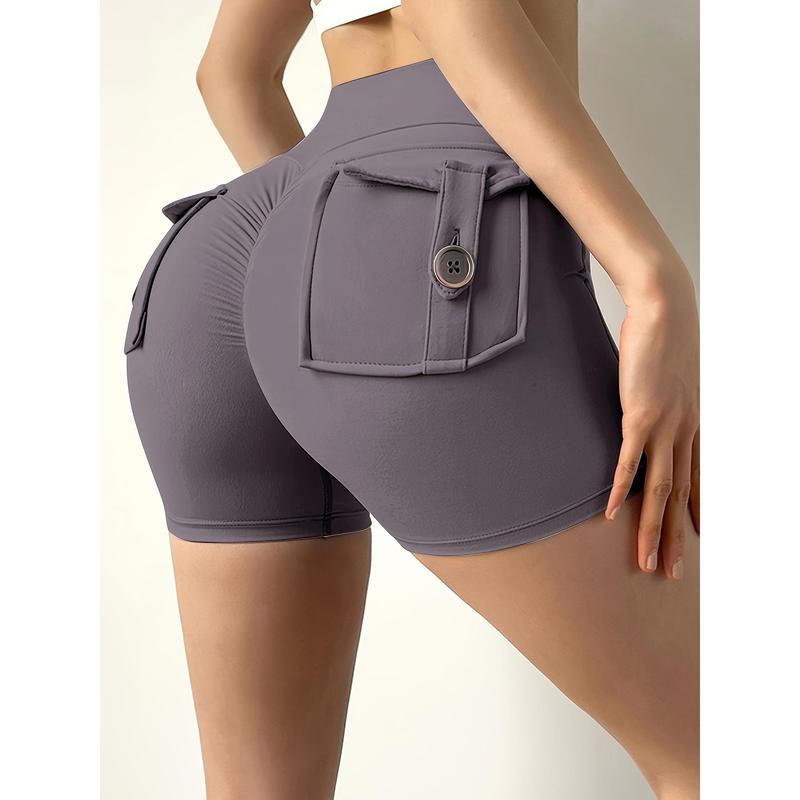 2024 new style nude three-quarter pants sexy yoga pants summer high-waisted peach hip-lifting exercise shorts fitness pants