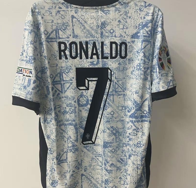 2024 European Cup Portugal Home andaway kit No.7 Ronaldo, Children's suit ShortSleeve Breathable Football Jersey