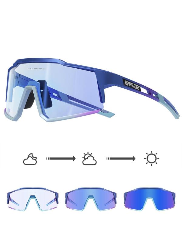 Photochromic Cycling Glasses, Outdoor Sports Cycling Sunglasses, Sun Protection Glasses for Men Women Bike Cycling Driving Fishing Running Hiking Riding Golf