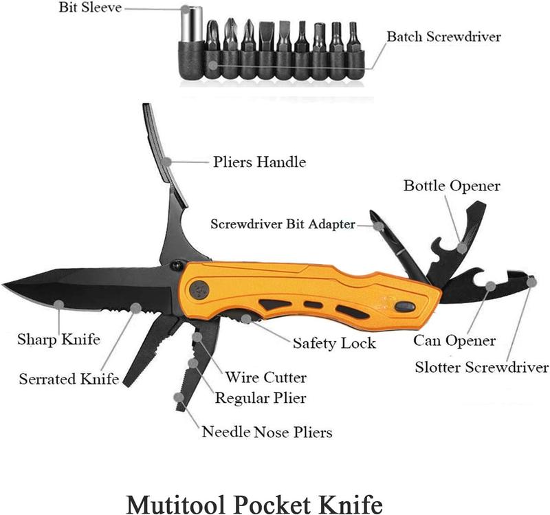 Multitool Pocket Knife for Dad's Gifts, Gifts for Dad from Daughter Son Wife, Dad's Gifts for Birthday Christmas Father's Day, Stocking Stuffers for Dad, Cool Tools Gadgets Gifts for Dad